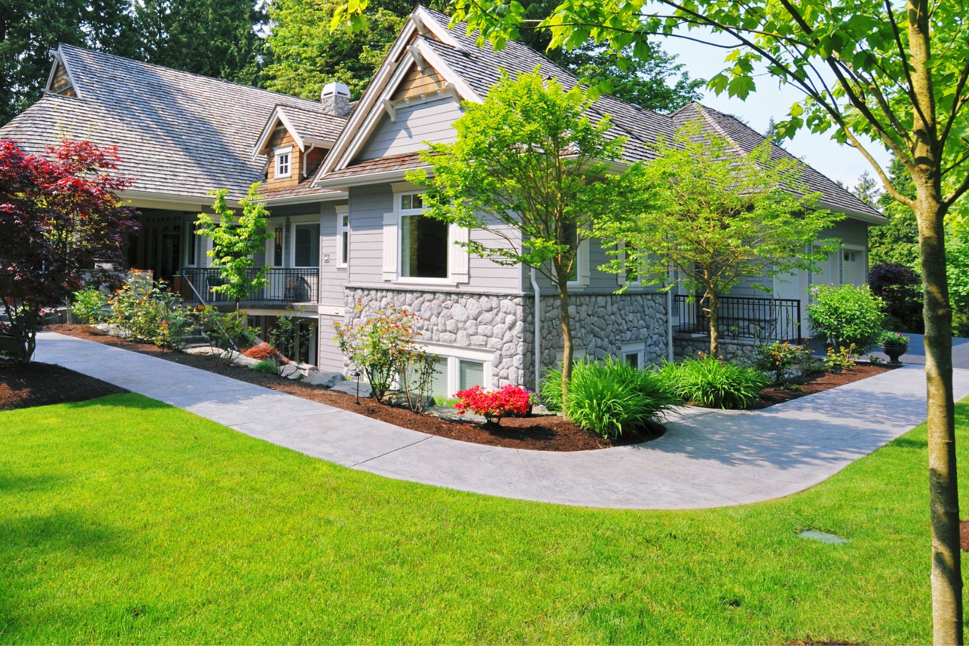 backyard lawn in installation